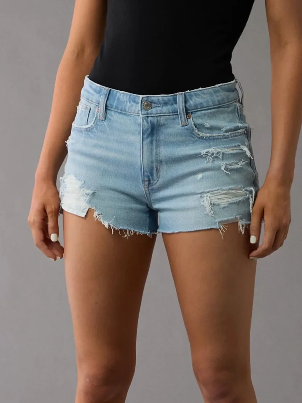 AE Stretch Ripped Denim Perfect Shortie